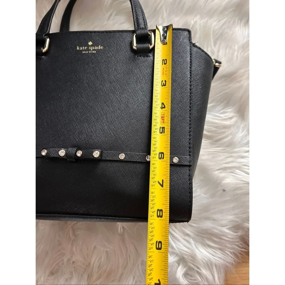 Kate Spade Laurel Way Jeweled Small Hadlee Black Satchel & Crossbody